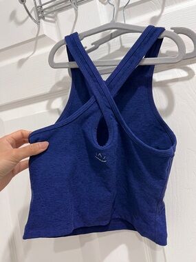 Beyond Yoga Deep Blue Cropped Strappy Tank S